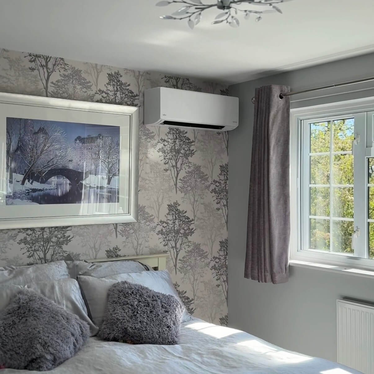 air conditioning in a bedroom